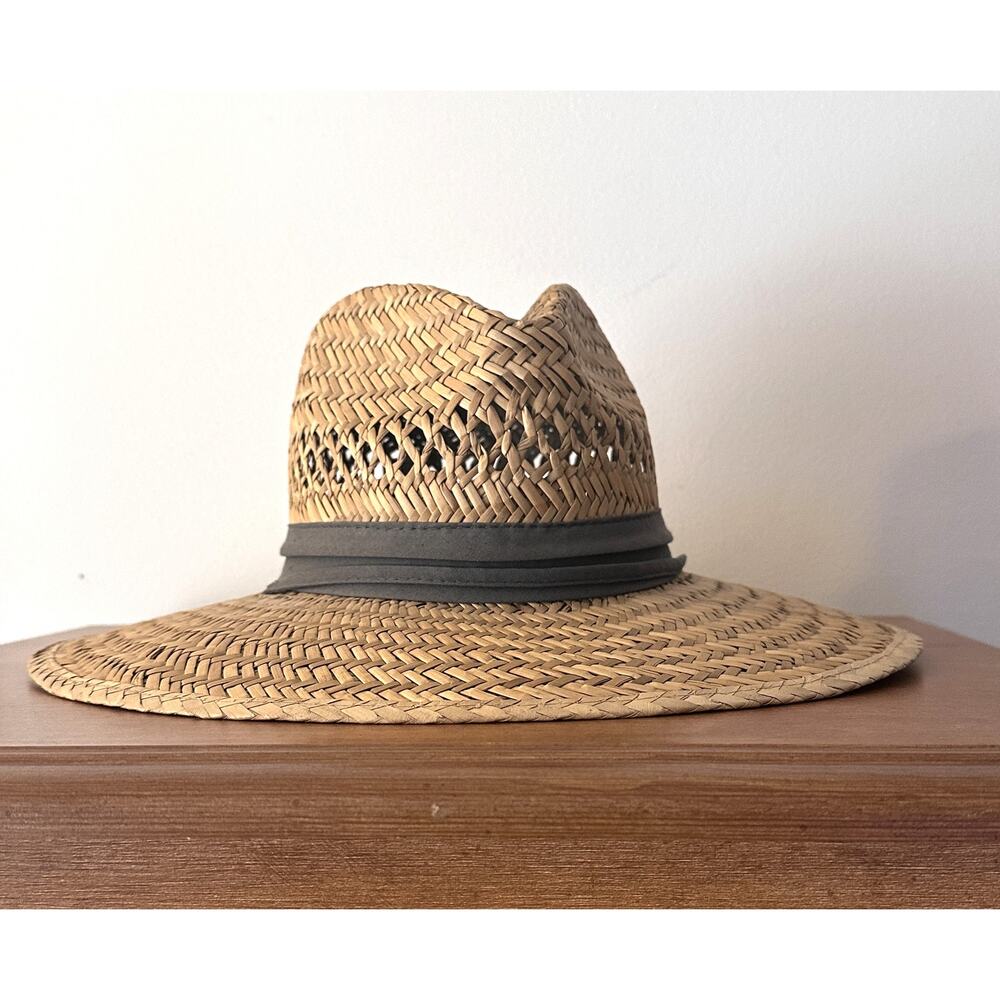 Dorfman Pacific Woven Straw Hat Mens Medium Fedora Natural Fiber Outdoor